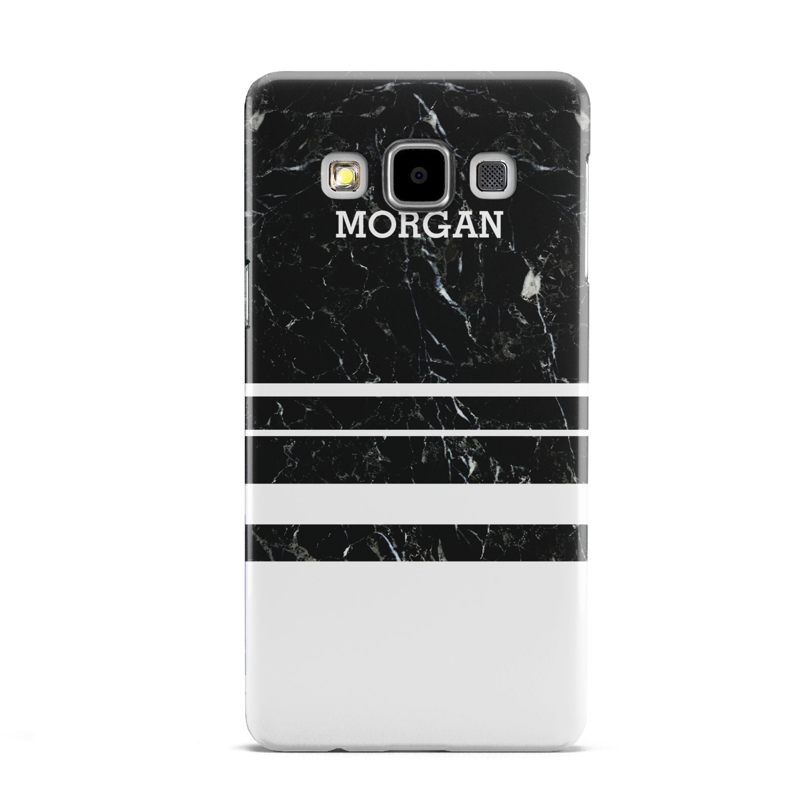 Personalised Marble Stripes Name Initials Samsung Galaxy A5 Case