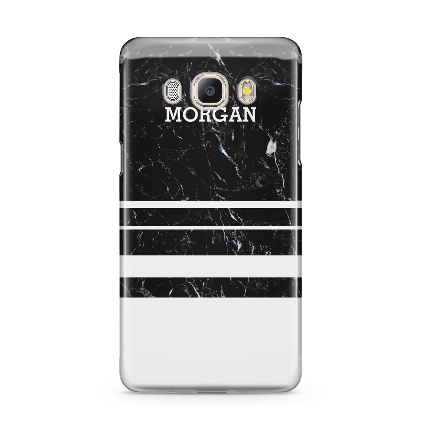 Personalised Marble Stripes Name Initials Samsung Galaxy J5 2016 Case