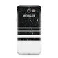 Personalised Marble Stripes Name Initials Samsung Galaxy J7 2017 Case