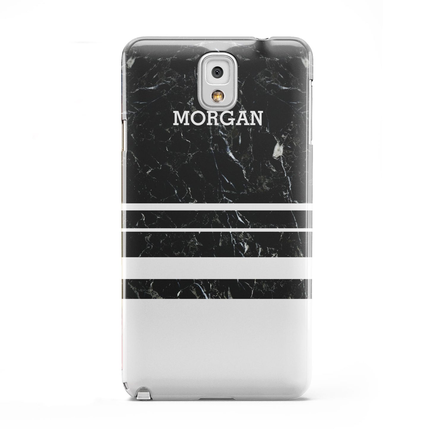 Personalised Marble Stripes Name Initials Samsung Galaxy Note 3 Case