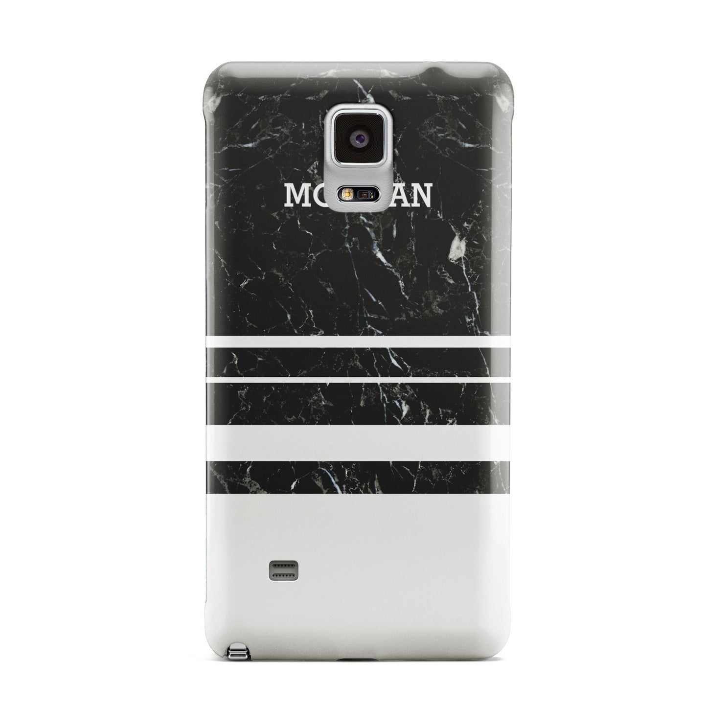 Personalised Marble Stripes Name Initials Samsung Galaxy Note 4 Case