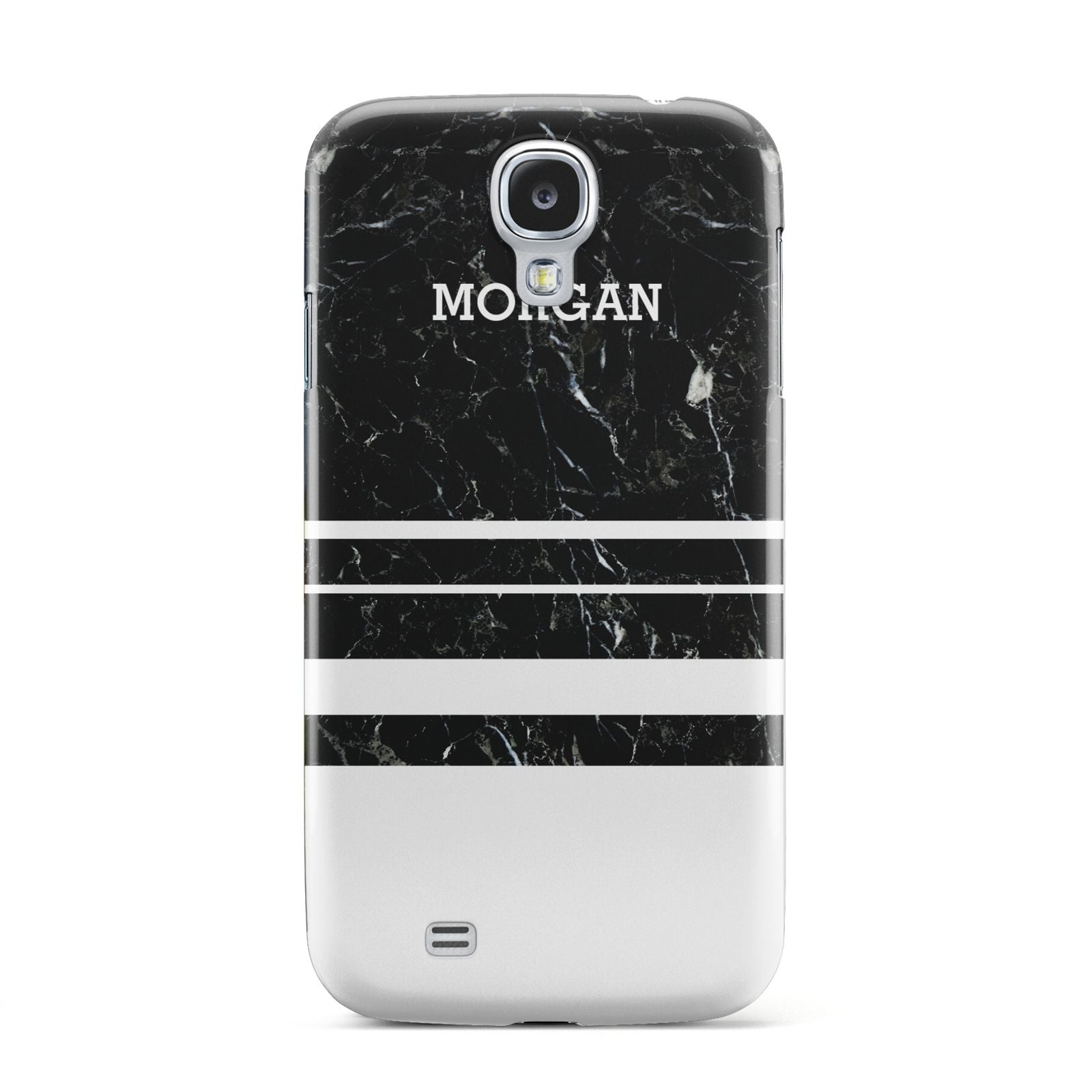Personalised Marble Stripes Name Initials Samsung Galaxy S4 Case