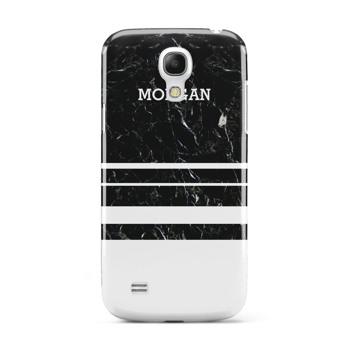 Personalised Marble Stripes Name Initials Samsung Galaxy S4 Mini Case