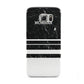 Personalised Marble Stripes Name Initials Samsung Galaxy S6 Case