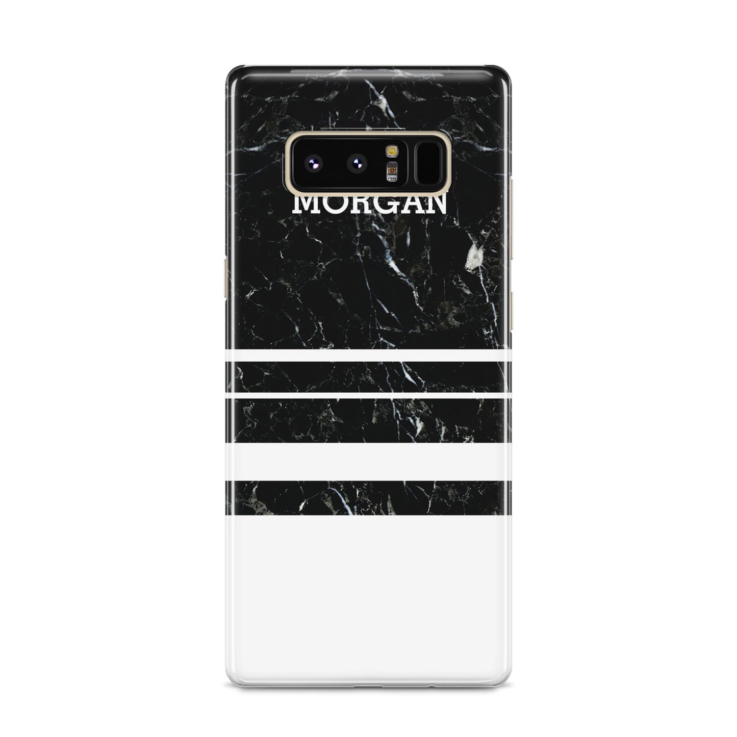 Personalised Marble Stripes Name Initials Samsung Galaxy S8 Case