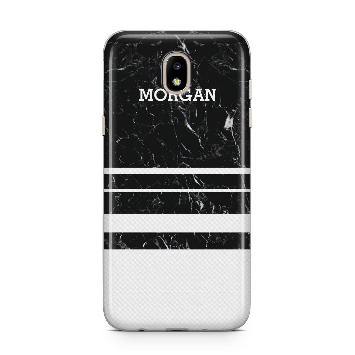 Personalised Marble Stripes Name Initials Samsung J5 2017 Case