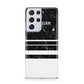 Personalised Marble Stripes Name Initials Samsung S21 Ultra Case