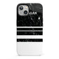 Personalised Marble Stripes Name Initials iPhone 13 Full Wrap 3D Tough Case