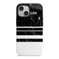 Personalised Marble Stripes Name Initials iPhone 13 Mini Full Wrap 3D Tough Case