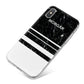 Personalised Marble Stripes Name Initials iPhone X Bumper Case on Silver iPhone