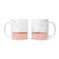 Personalised Marble With Name Initials Pink 10oz Mug Alternative Image 3