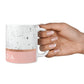 Personalised Marble With Name Initials Pink 10oz Mug Alternative Image 4
