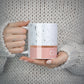 Personalised Marble With Name Initials Pink 10oz Mug Alternative Image 5