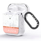 Personalised Marble With Name Initials Pink AirPods Glitter Case Side Image