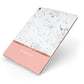 Personalised Marble With Name Initials Pink Apple iPad Case on Rose Gold iPad Side View