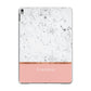 Personalised Marble With Name Initials Pink Apple iPad Grey Case