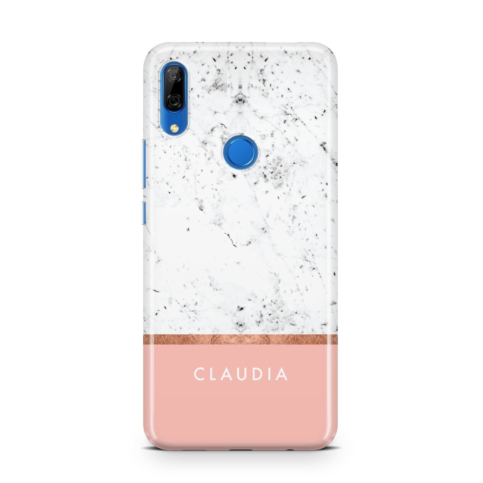 Personalised Marble With Name Initials Pink Huawei P Smart Z