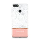 Personalised Marble With Name Initials Pink Huawei Y9 2018
