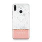 Personalised Marble With Name Initials Pink Huawei Y9 2019