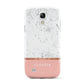 Personalised Marble With Name Initials Pink Samsung Galaxy S4 Mini Case