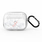 Personalised Marble with Pink Glitter Text AirPods Pro Glitter Case