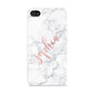 Personalised Marble with Pink Glitter Text Apple iPhone 4s Case