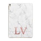 Personalised Marble with Rose Gold Initials Apple iPad Gold Case