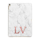 Personalised Marble with Rose Gold Initials Apple iPad Gold Case