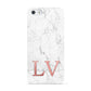 Personalised Marble with Rose Gold Initials Apple iPhone 5 Case
