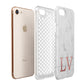Personalised Marble with Rose Gold Initials Apple iPhone 7 8 3D Tough Case Expanded View