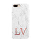 Personalised Marble with Rose Gold Initials Apple iPhone 7 8 Plus 3D Tough Case