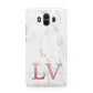 Personalised Marble with Rose Gold Initials Huawei Mate 10 Protective Phone Case