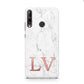 Personalised Marble with Rose Gold Initials Huawei P40 Lite E Phone Case