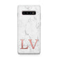 Personalised Marble with Rose Gold Initials Samsung Galaxy S10 Plus Case