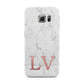 Personalised Marble with Rose Gold Initials Samsung Galaxy S6 Edge Case