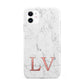 Personalised Marble with Rose Gold Initials iPhone 11 3D Tough Case