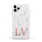 Personalised Marble with Rose Gold Initials iPhone 11 Pro 3D Tough Case