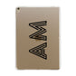 Personalised Maze Initials Clear Custom Black Apple iPad Gold Case