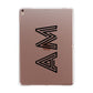Personalised Maze Initials Clear Custom Black Apple iPad Rose Gold Case