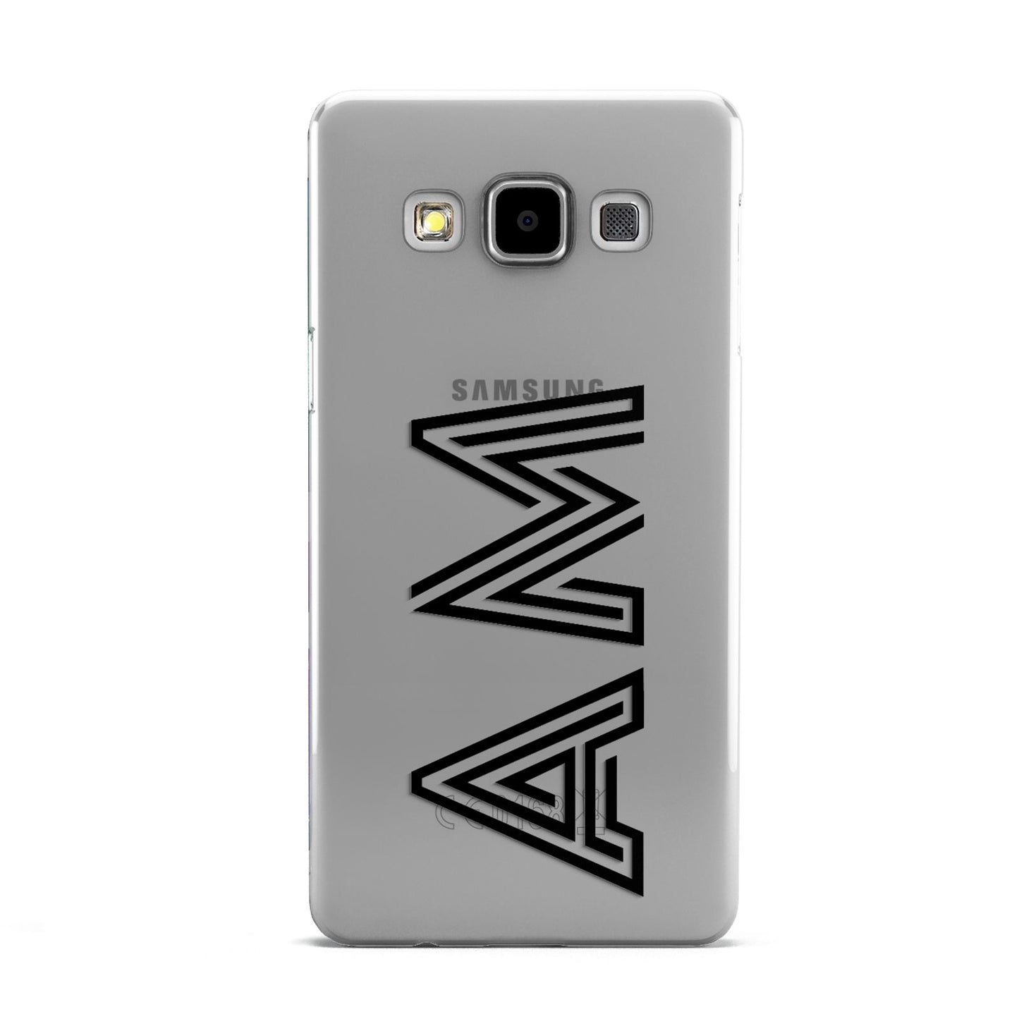 Personalised Maze Initials Clear Custom Black Samsung Galaxy A5 Case