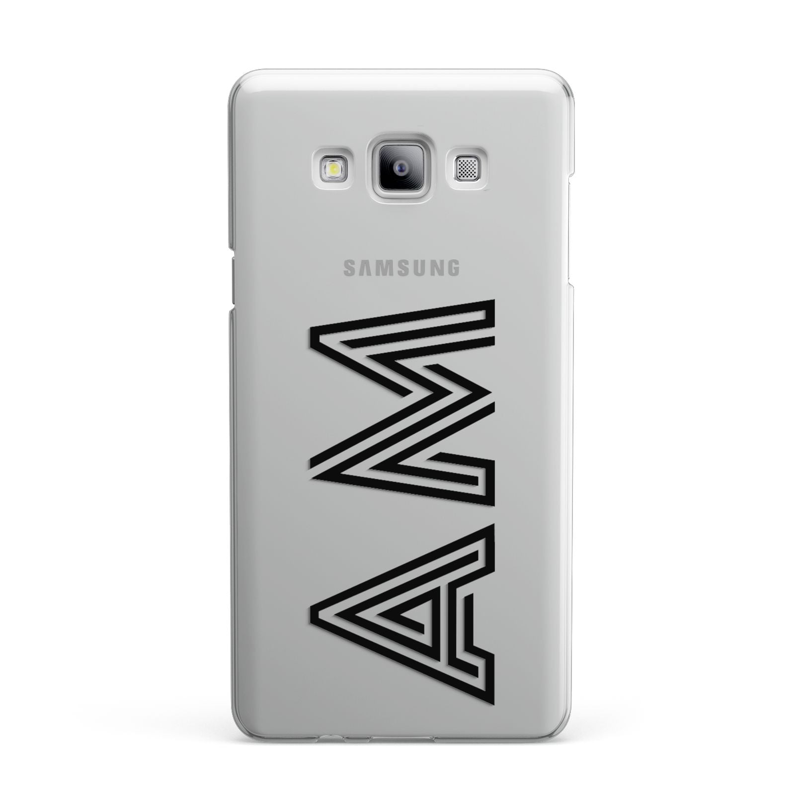 Personalised Maze Initials Clear Custom Black Samsung Galaxy A7 2015 Case