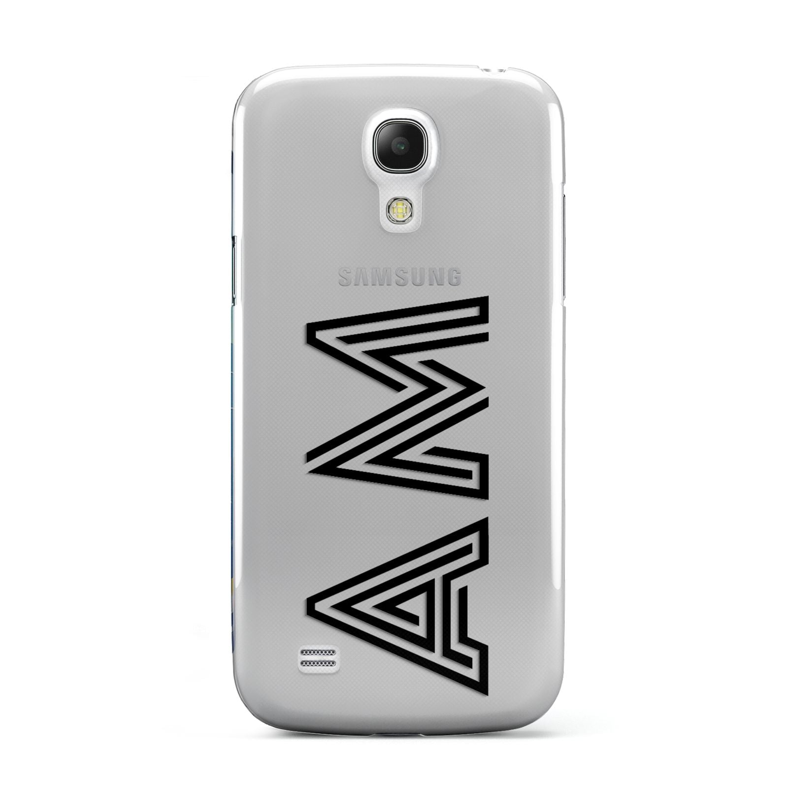 Personalised Maze Initials Clear Custom Black Samsung Galaxy S4 Mini Case