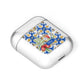 Personalised Mediterranean Fruit and Tiles AirPods Case Laid Flat