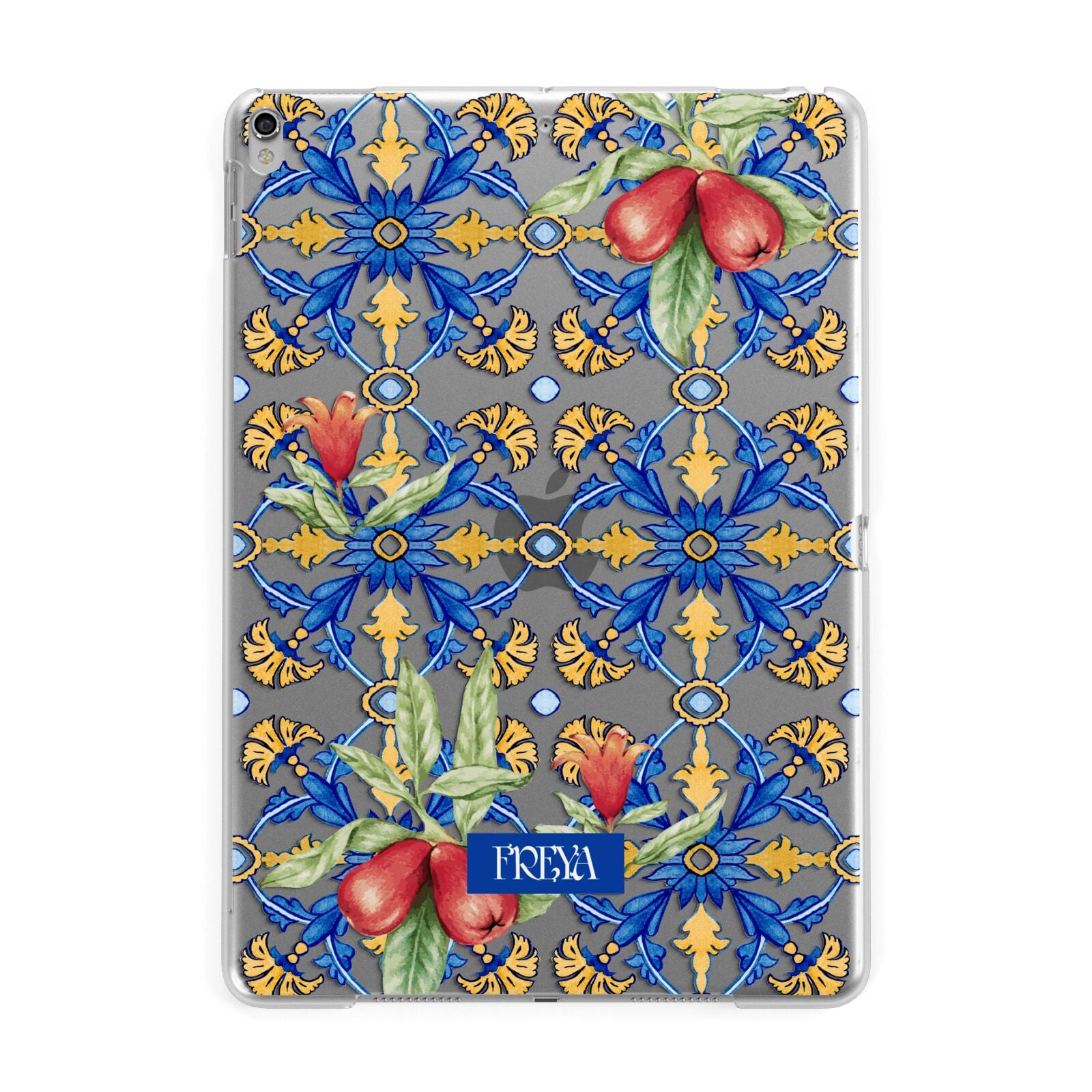 Personalised Mediterranean Fruit and Tiles Apple iPad Silver Case