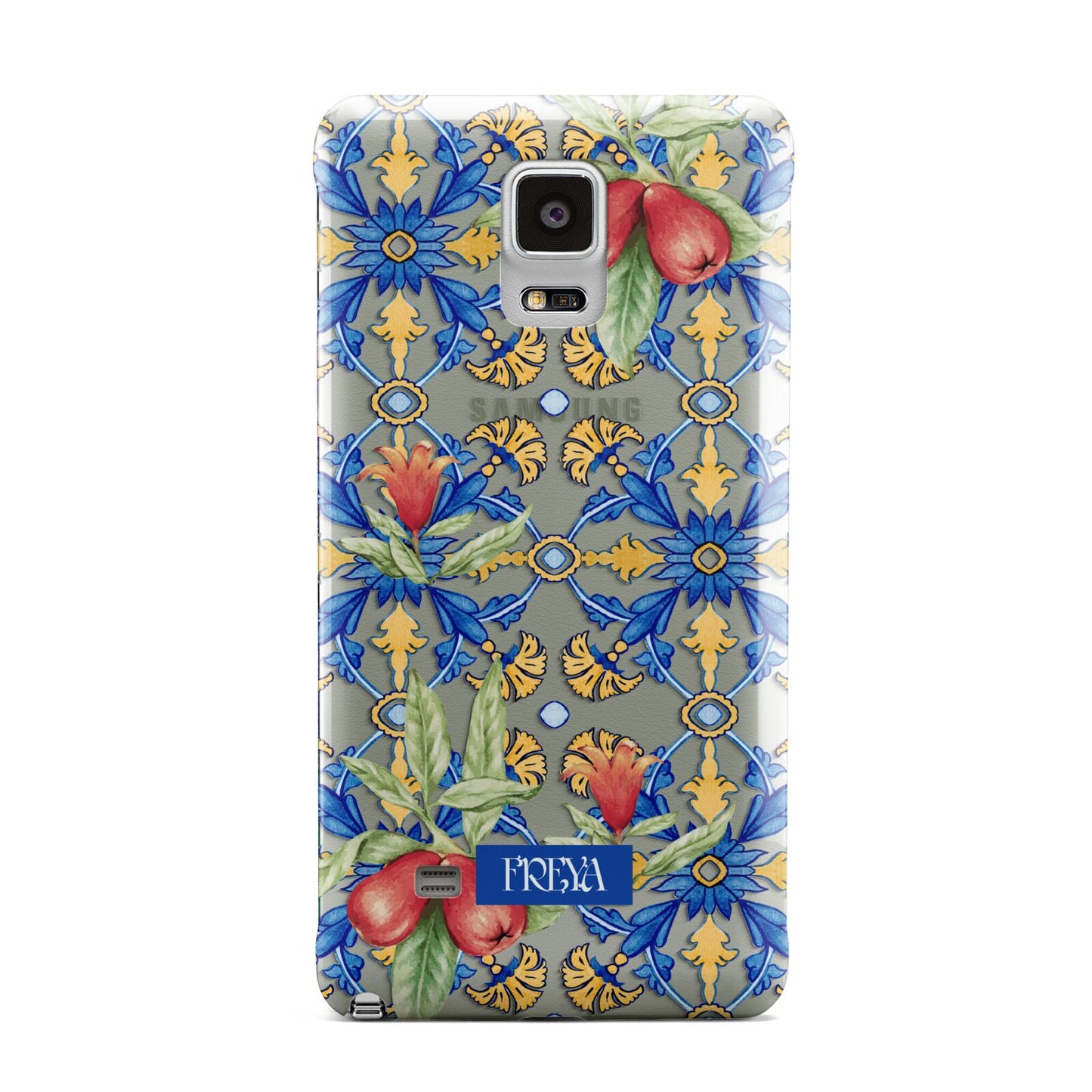 Personalised Mediterranean Fruit and Tiles Samsung Galaxy Note 4 Case