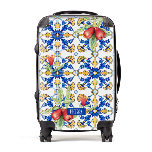 Personalised Mediterranean Fruit and Tiles Suitcase