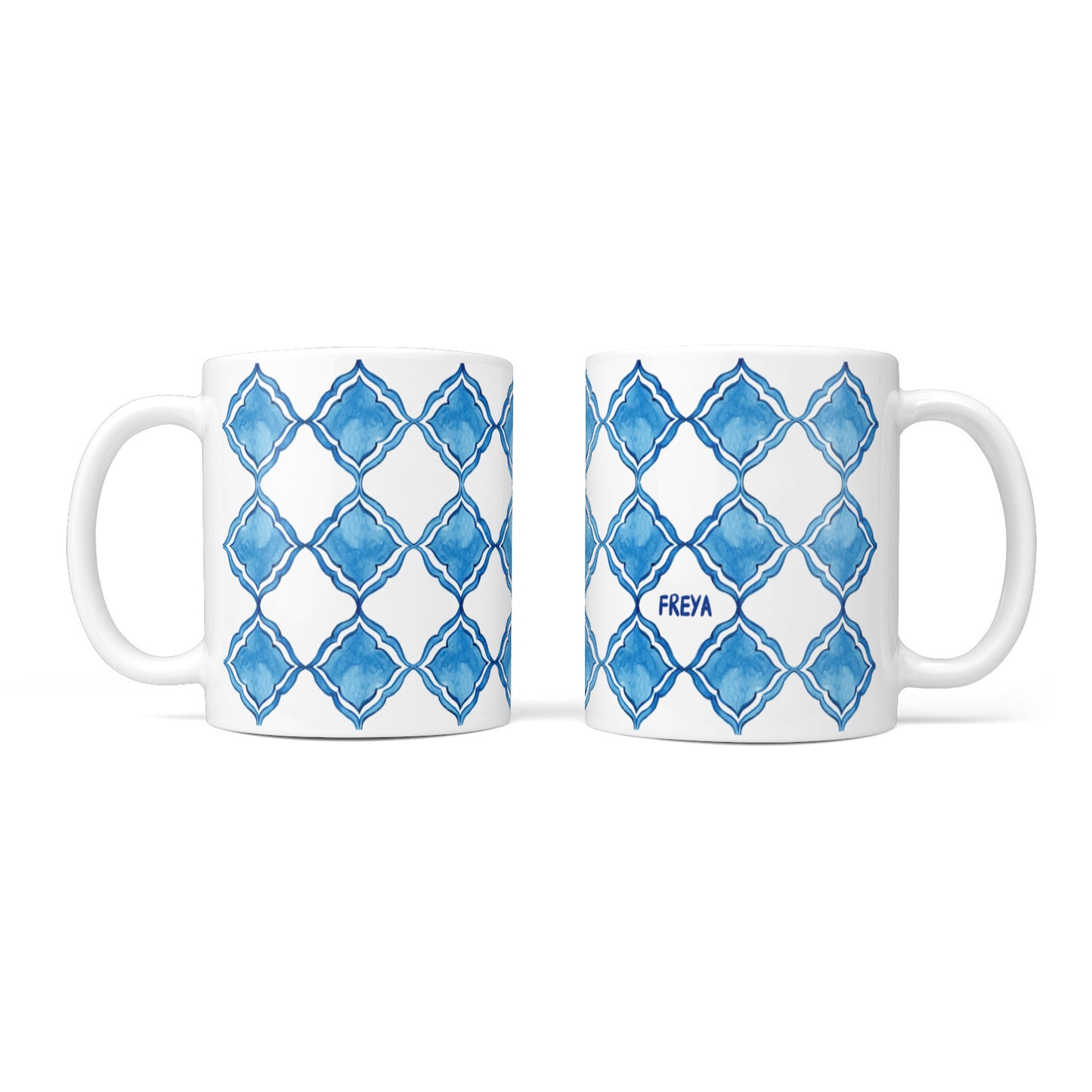 Personalised Mediterranean Tiles 10oz Mug Alternative Image 3