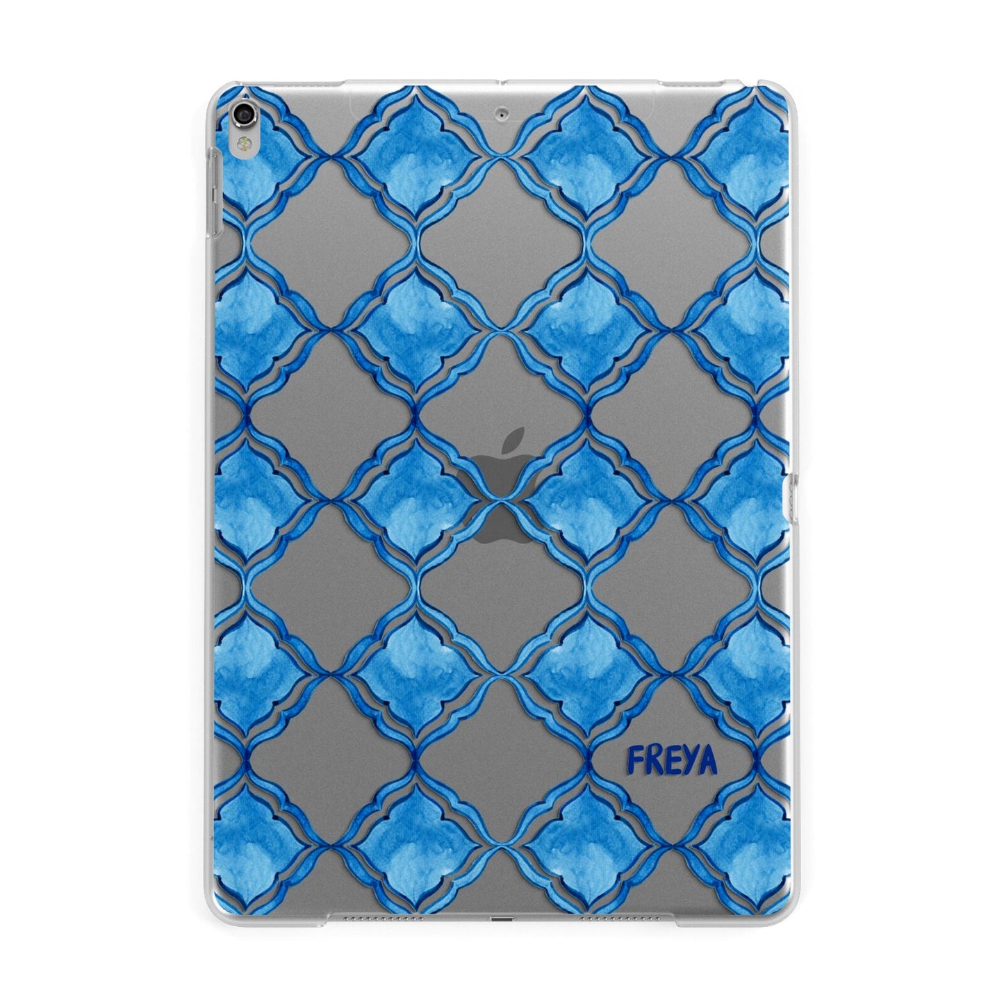Personalised Mediterranean Tiles Apple iPad Silver Case