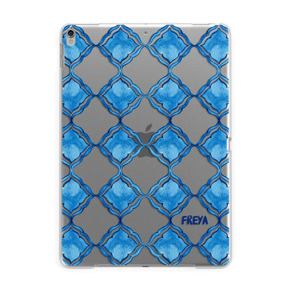Personalised Mediterranean Tiles Apple iPad Silver Case