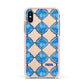 Personalised Mediterranean Tiles Apple iPhone Xs Impact Case Pink Edge on Gold Phone